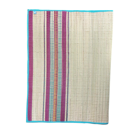 4x6ft korai grass mat for sleeping on floor Red stripped mat