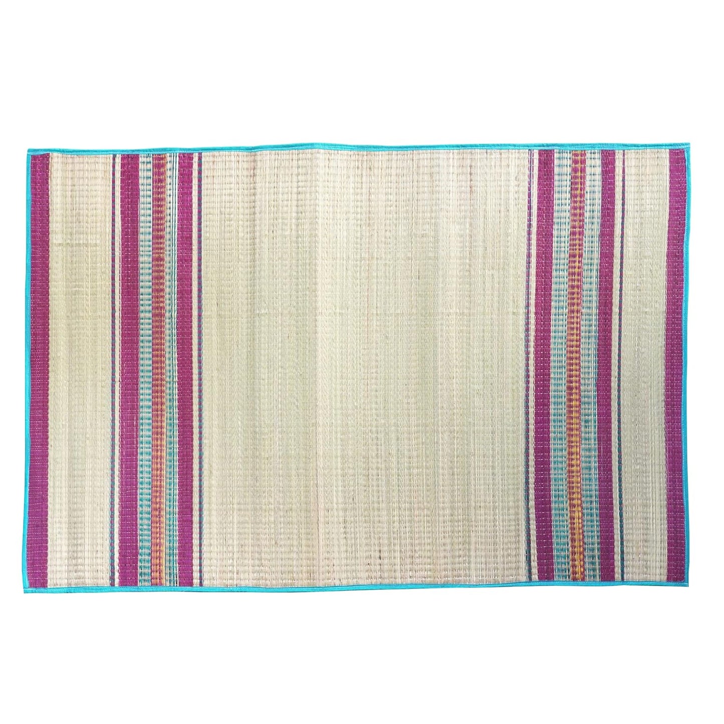 4x6ft korai grass mat for sleeping on floor Red stripped mat