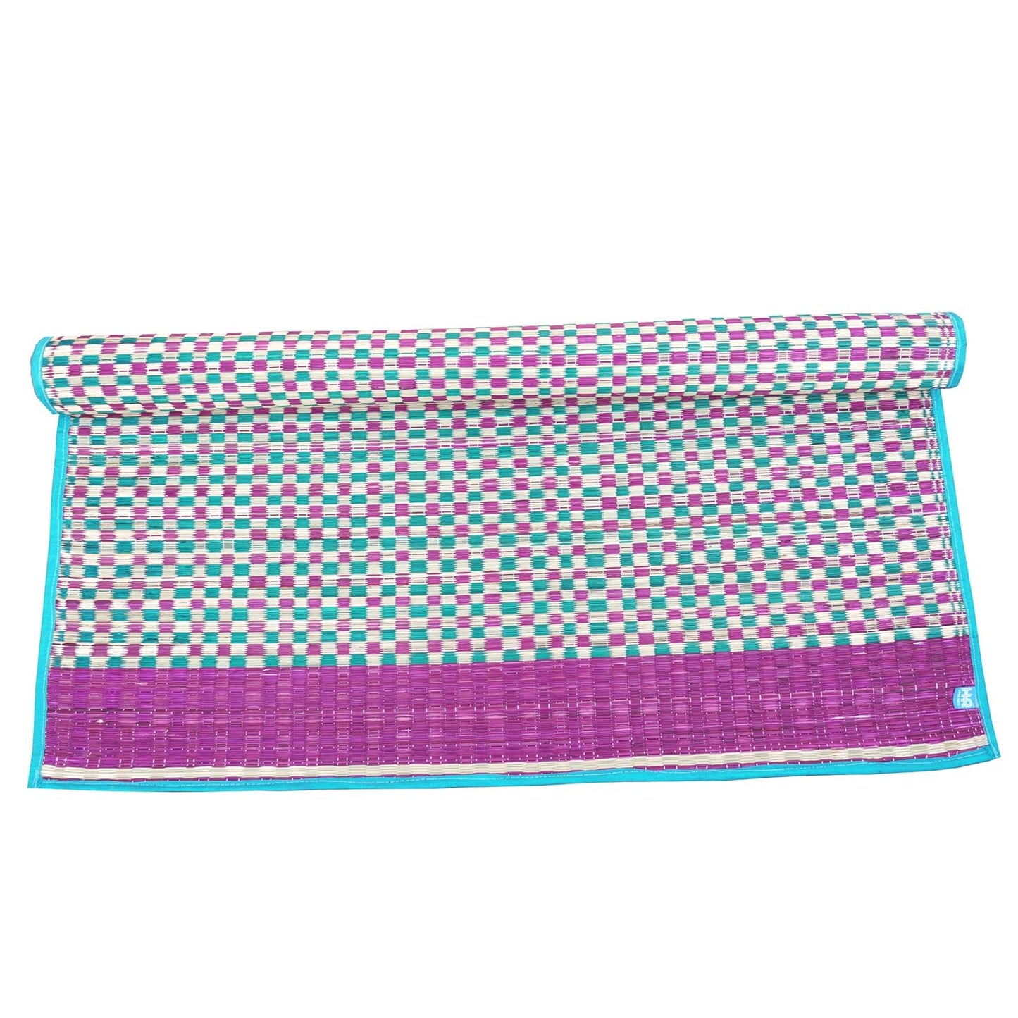 Premium Double Woven Colour Korai Grass Mat for Sleeping