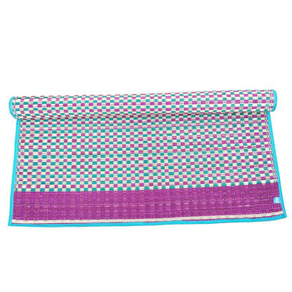 Premium Double Woven Colour Korai Grass Mat for Sleeping